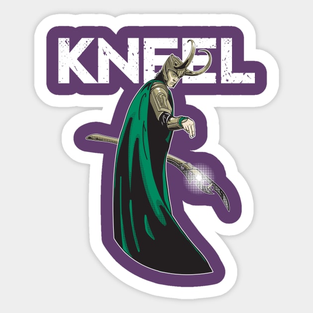 Kneel! Sticker by Heaze Tees